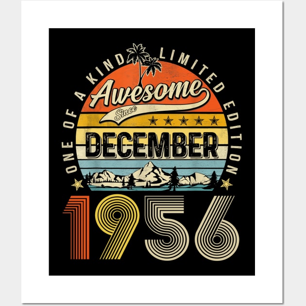 Awesome Since December 1956 Vintage 67th Birthday Wall Art by nakaahikithuy